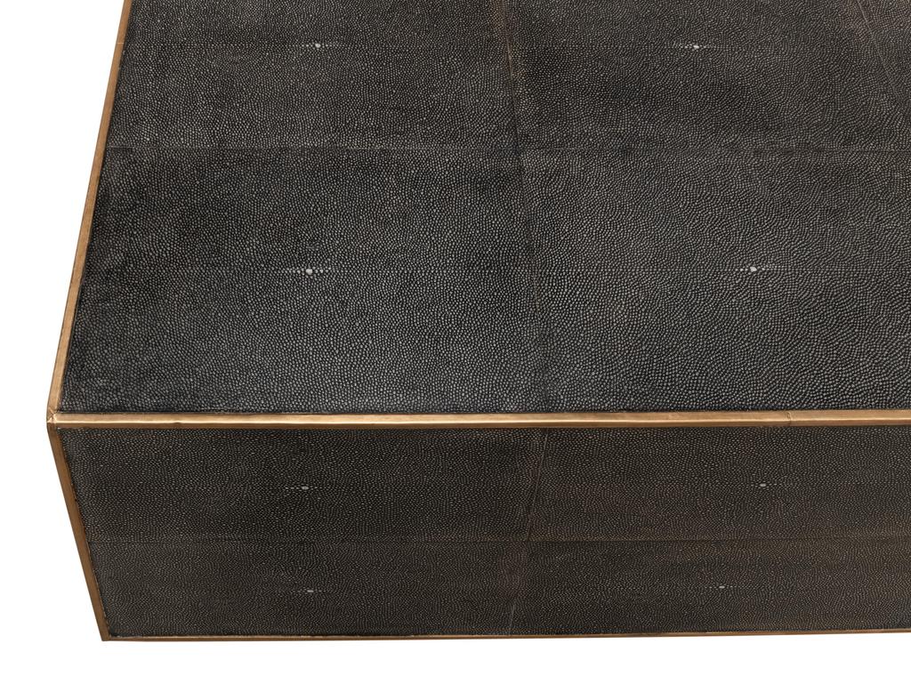 Shagreen Atelier Grey Leather Cocktail Table