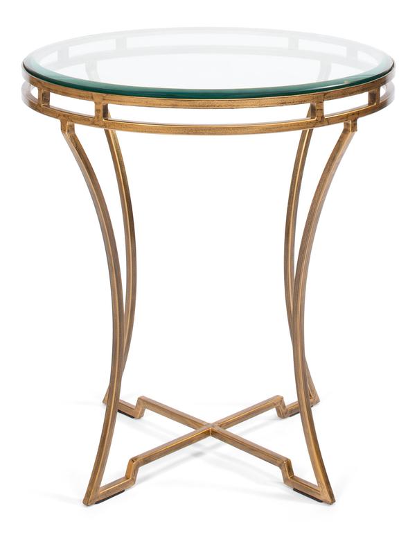 Essential Forms Gold Round Side Table
