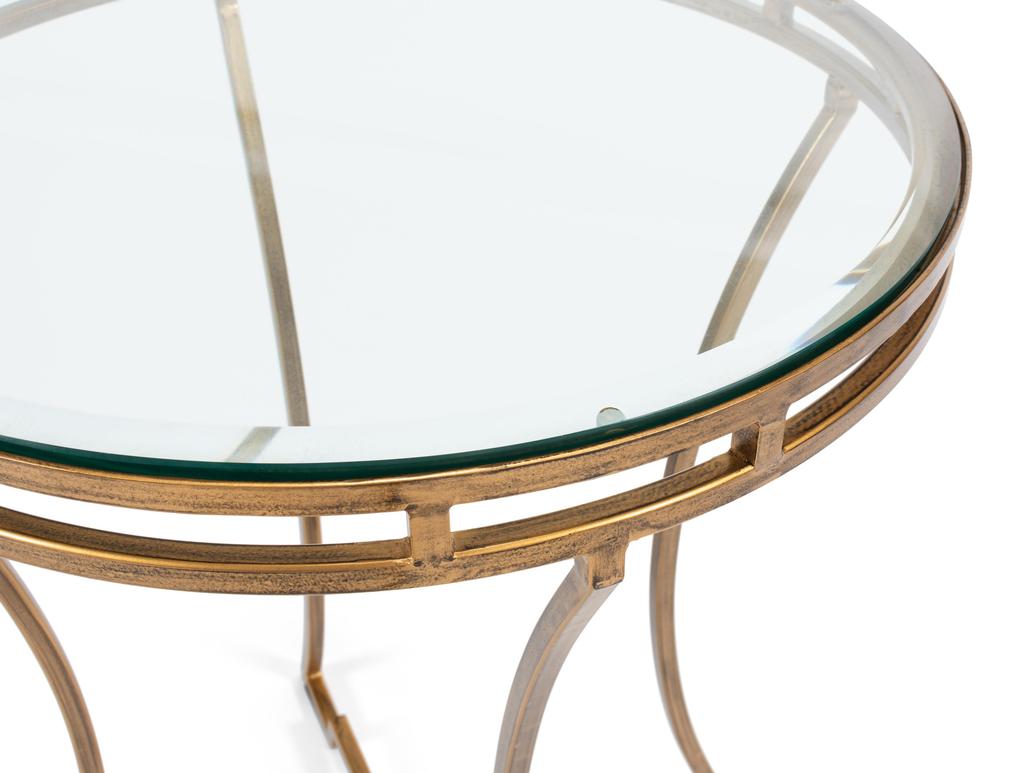 Essential Forms Gold Round Side Table