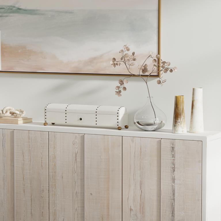 Telescope Ivory Leather Box