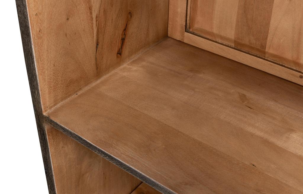 Cabinet of Curiosities Grey A Gem Of A Handle Display Cabinet Left