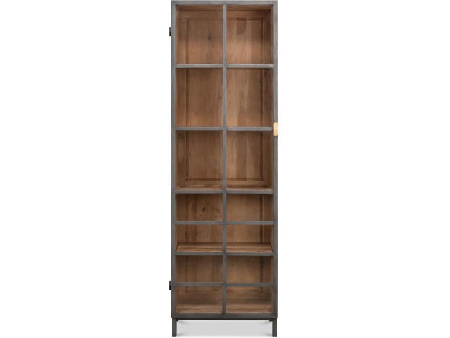 Cabinet of Curiosities Grey A Gem Of A Handle Display Cabinet Left