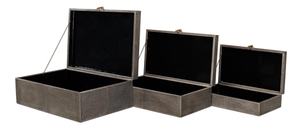 Cosmos Black Nesting Boxes (Set of 3)