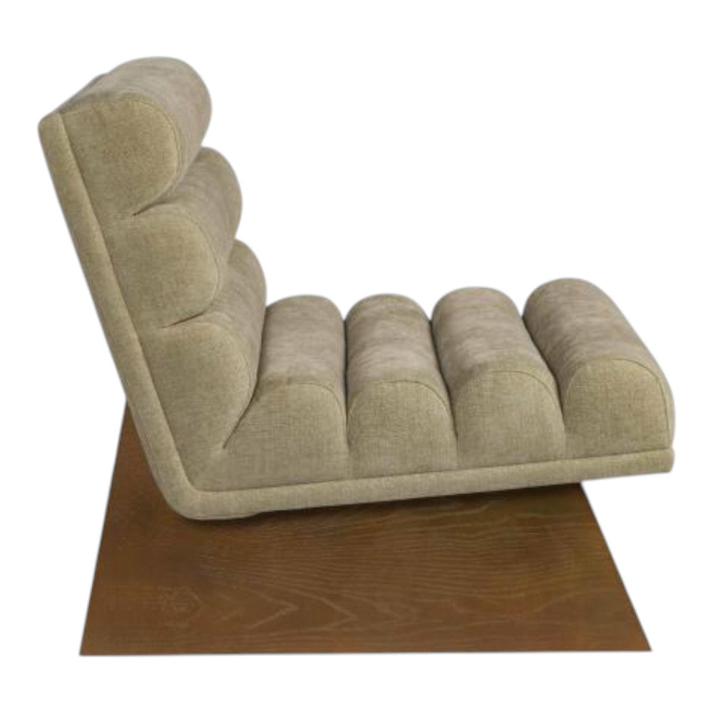 Oroville Sage Green Modern Channel Armless Chair