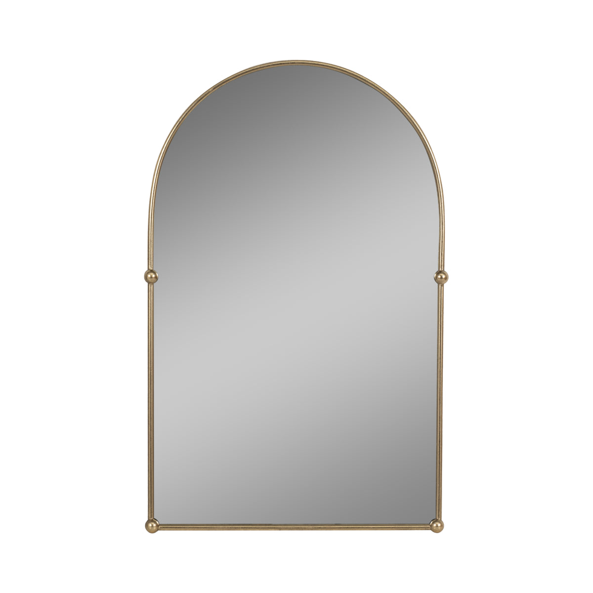 Elmco Gold Arch Mirror with 4 Knobs