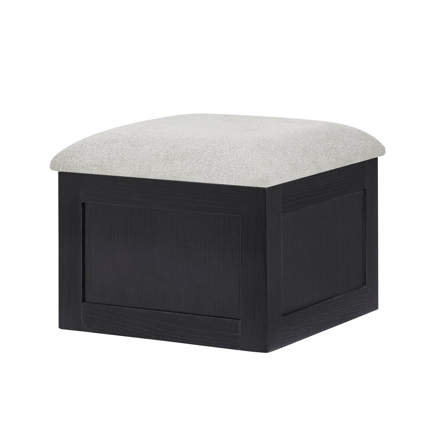 Marta Black/White/Gray Coffee Table with 4 Storage Ottomans