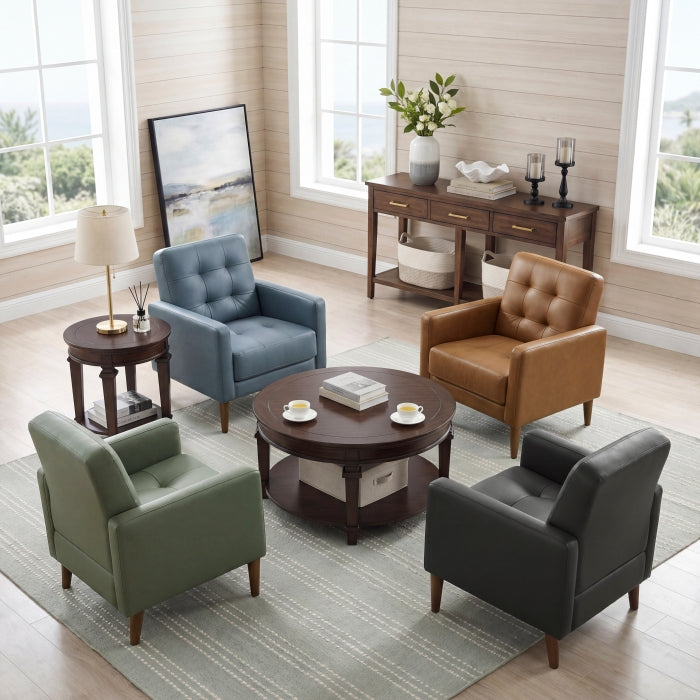 Riva Blue Accent Chair