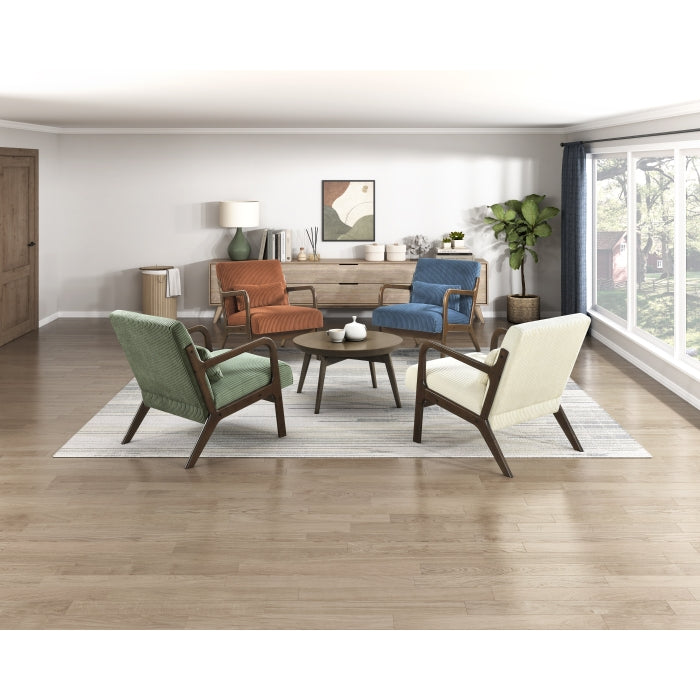 Twill Brown Accent Chair