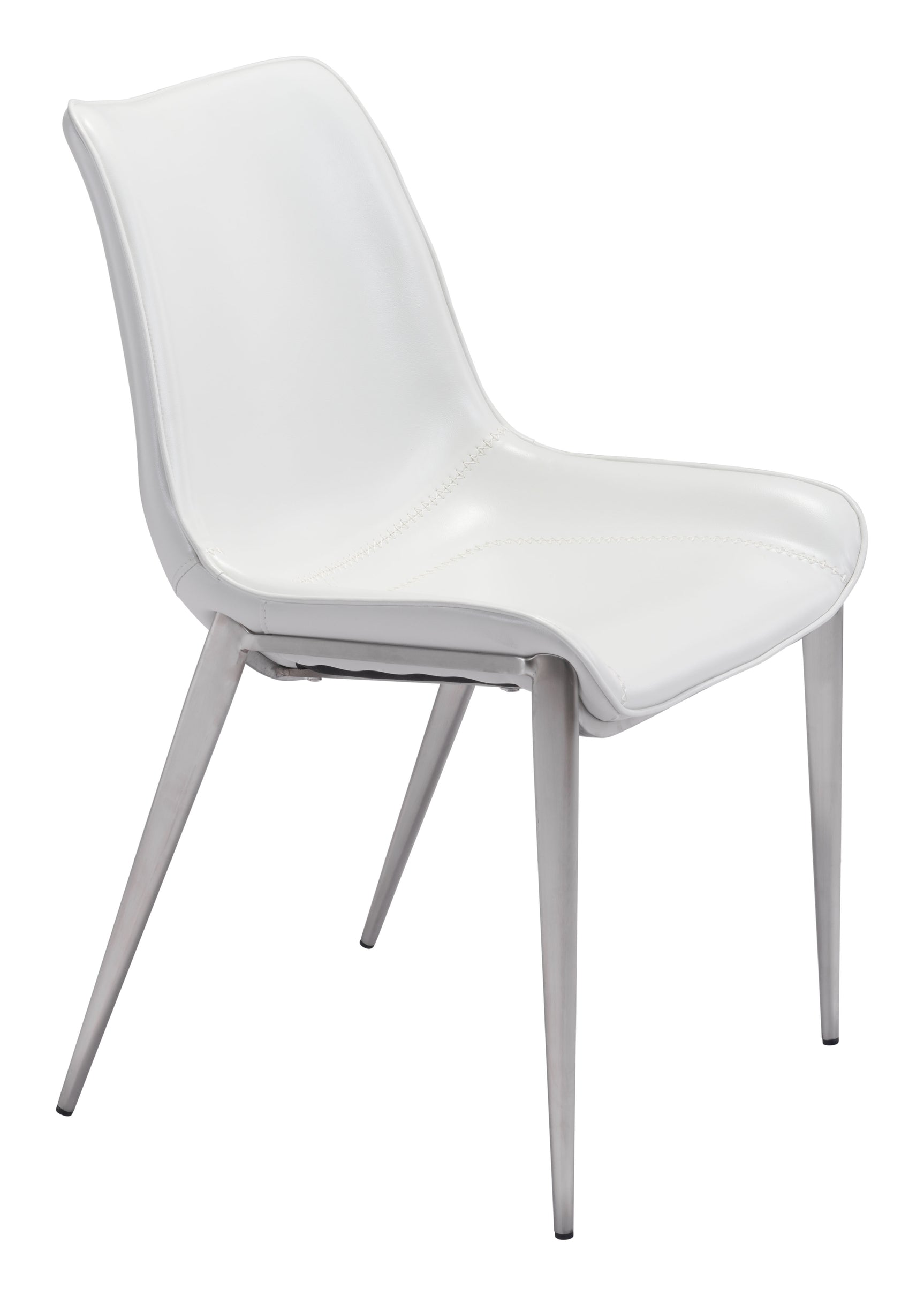 Magnus White & Silver Dining Chair (Set of 2)