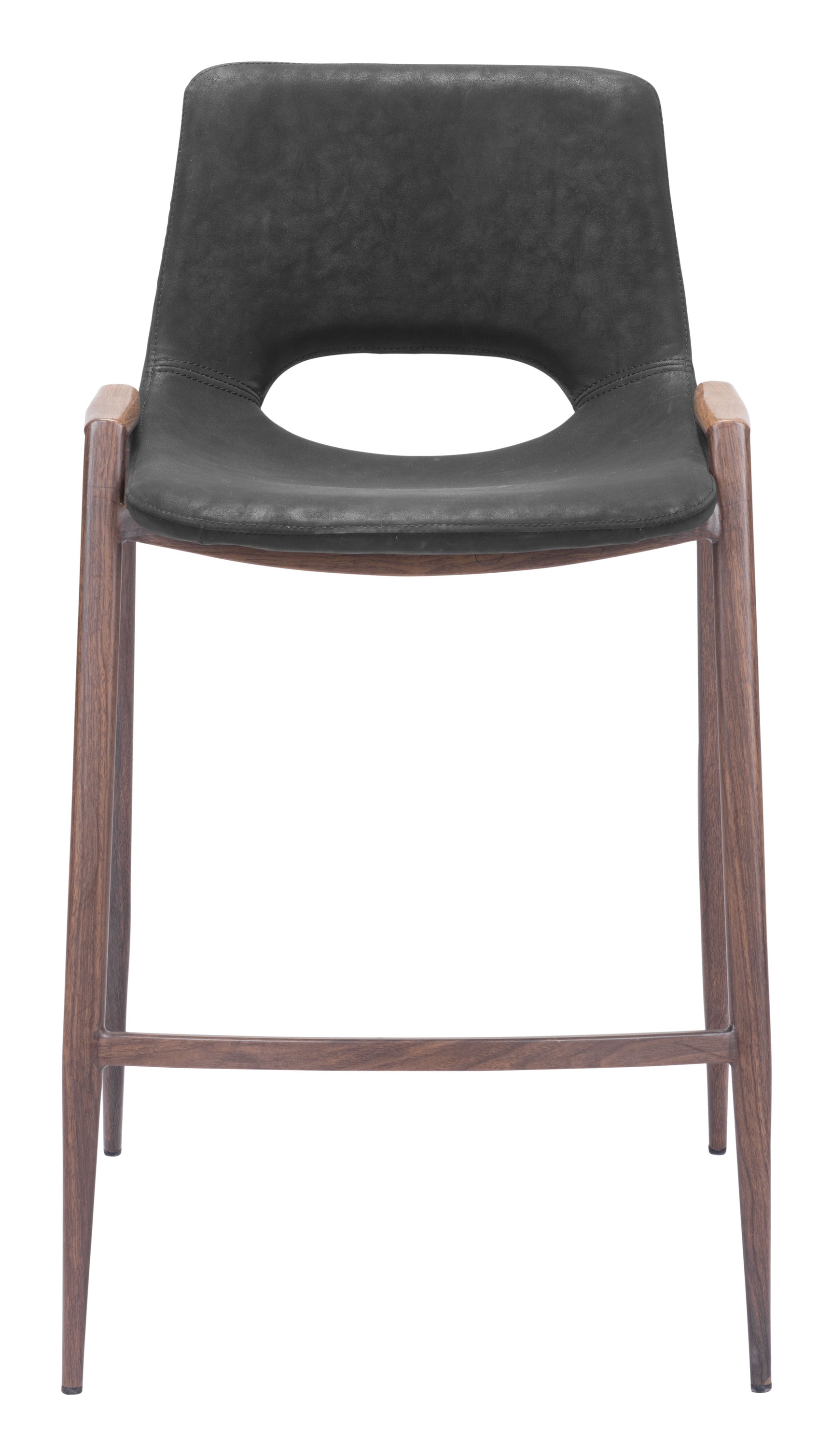 Desi Black & Walnut Counter Stool (Set of 2)