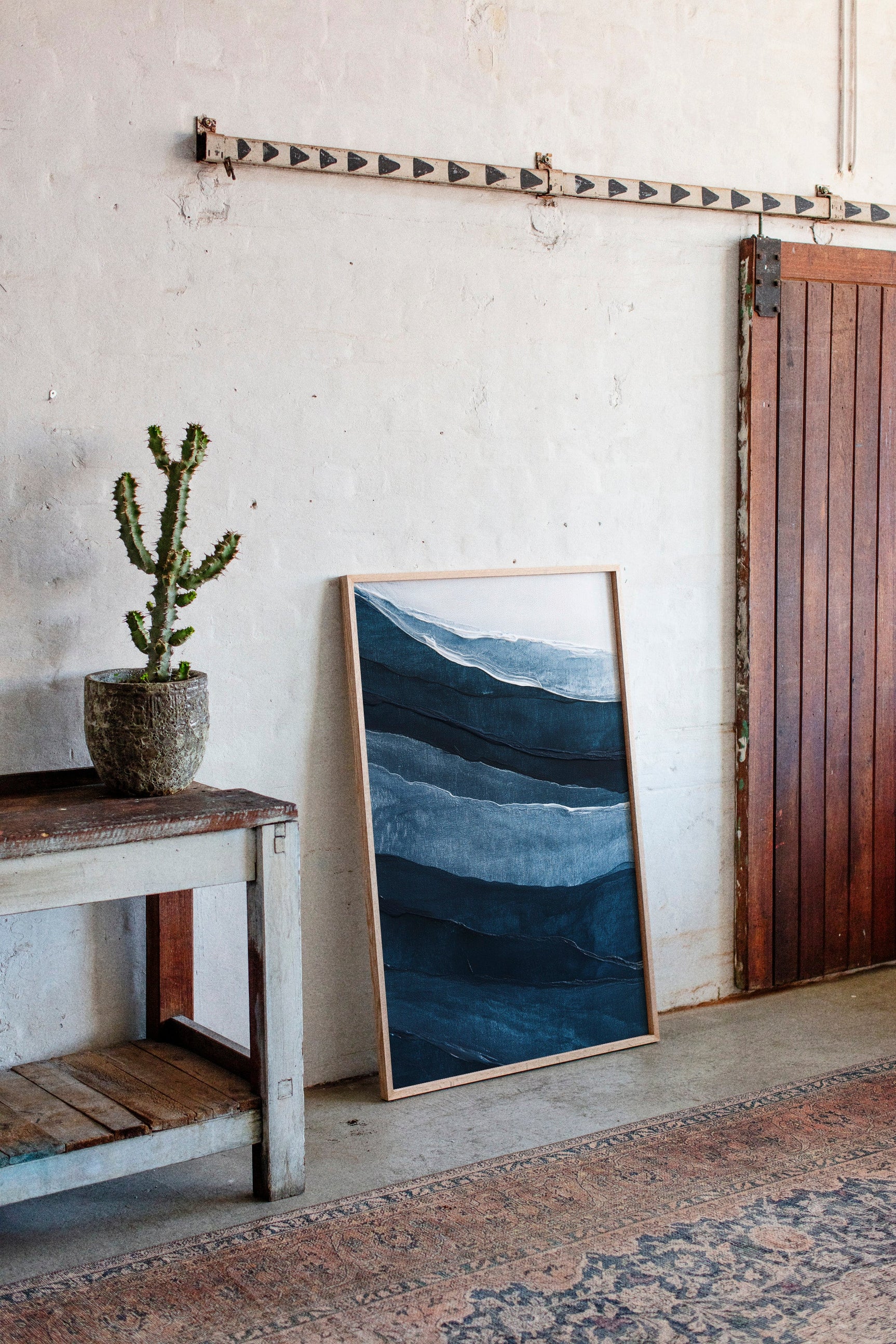Serene Ocean Waves Abstract Painting