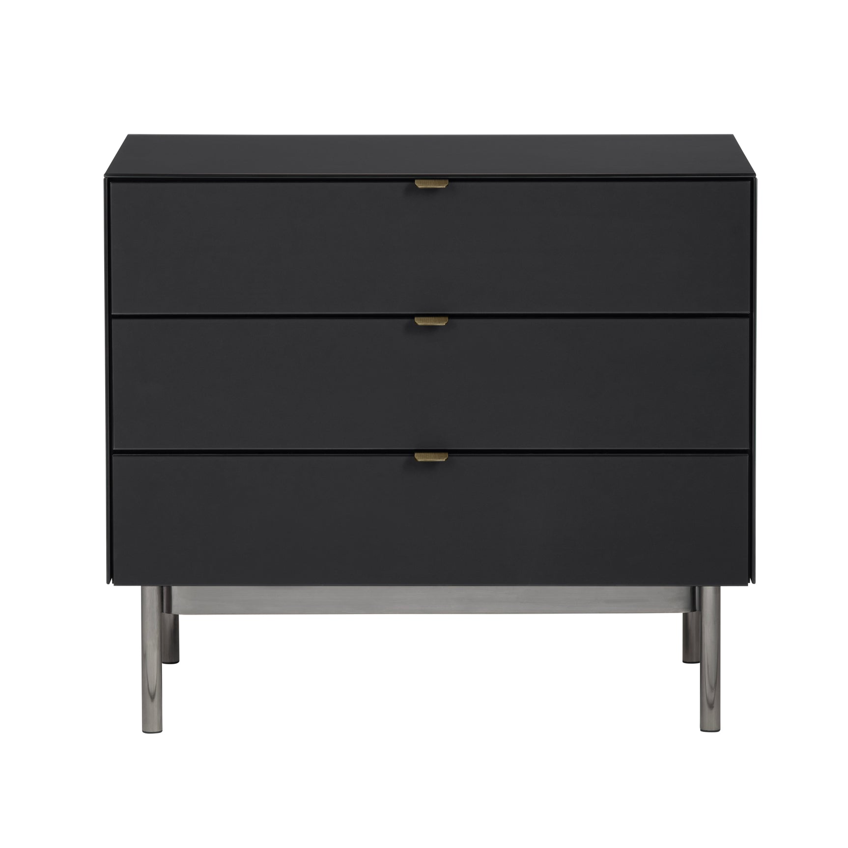 Stratton Black/Gray Three-Drawer Chest