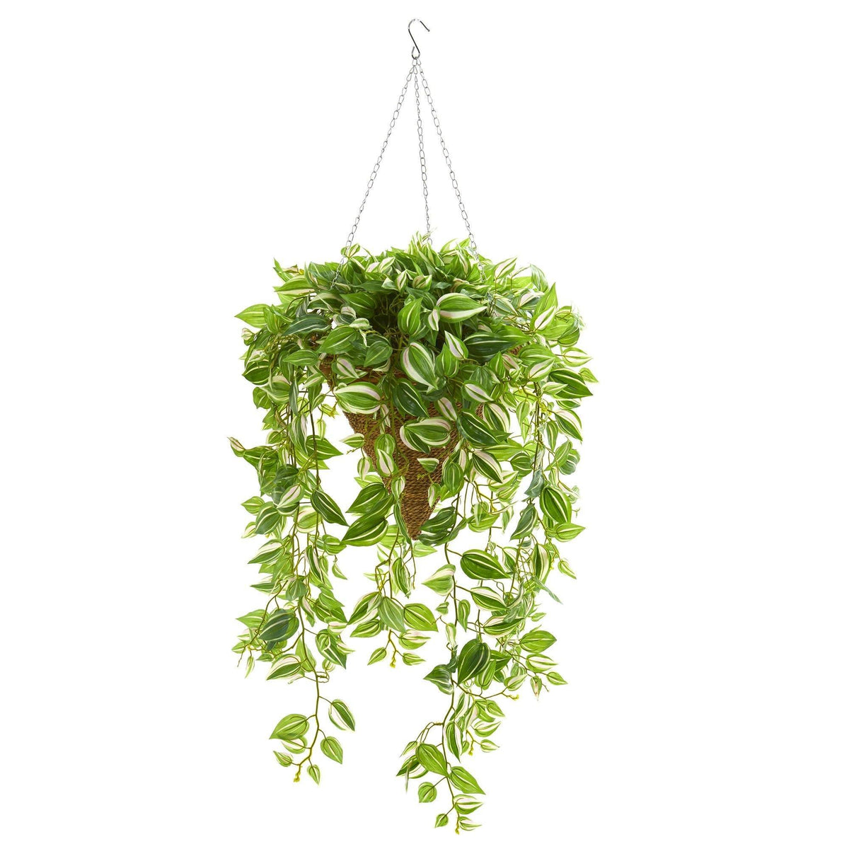 48” Wandering Jew Artificial Plant in Hanging Basket (Real Touch)