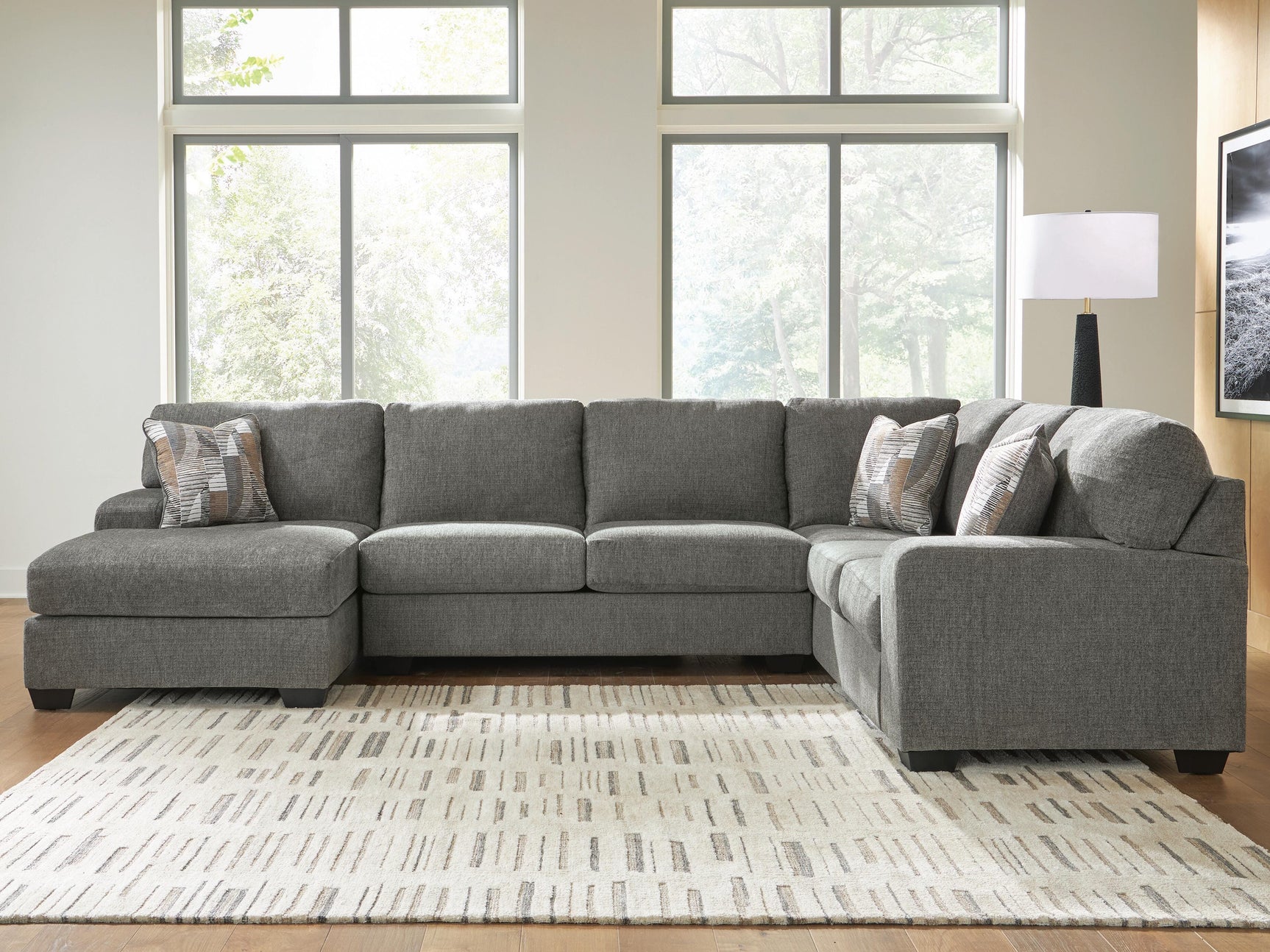 Newellen Greystone 3-Piece Sleeper Sectional with Left-Arm Facing Chaise (Online Special Price)