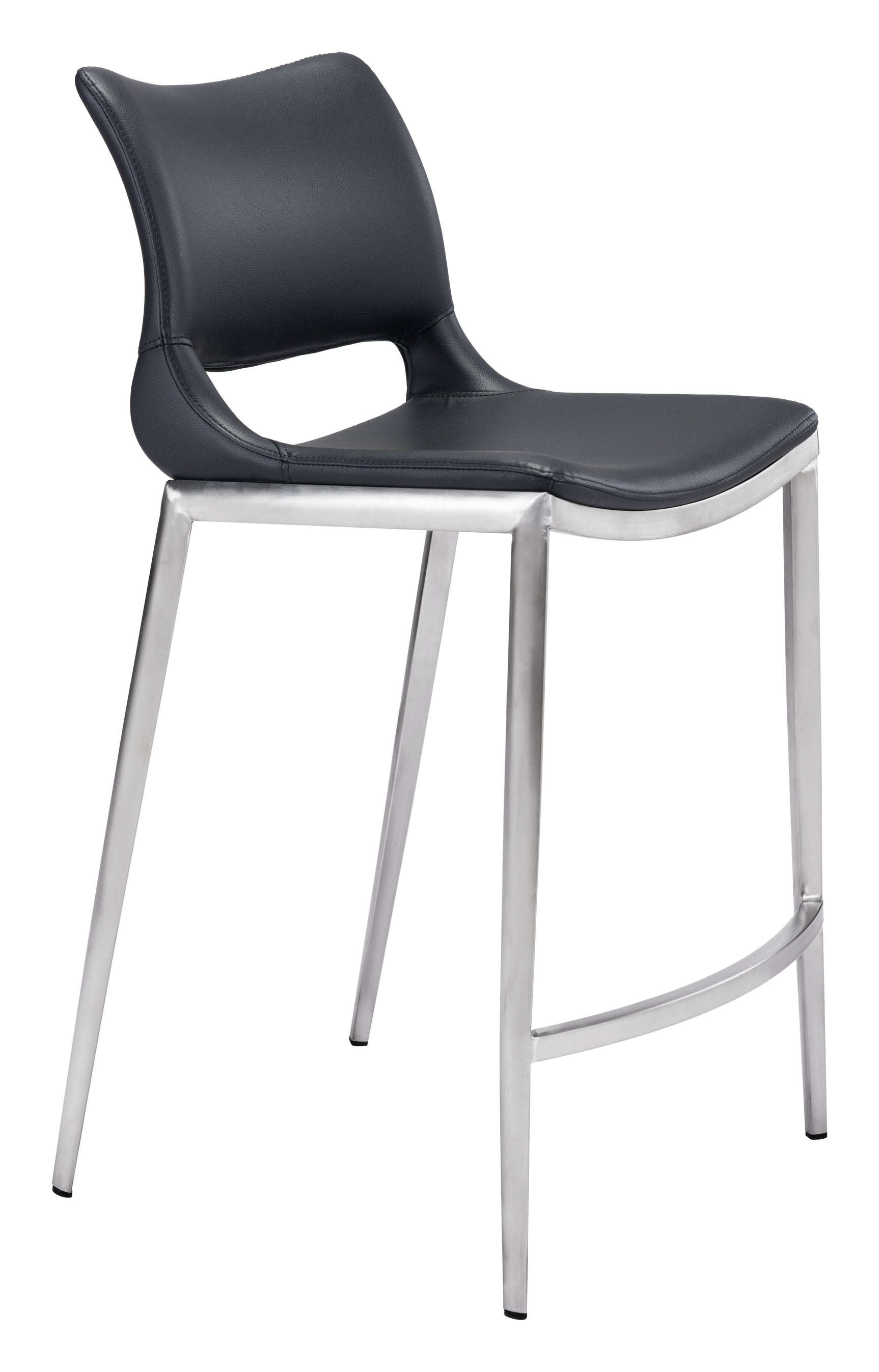 Ace Black & Silver Counter Stool (Set of 2)