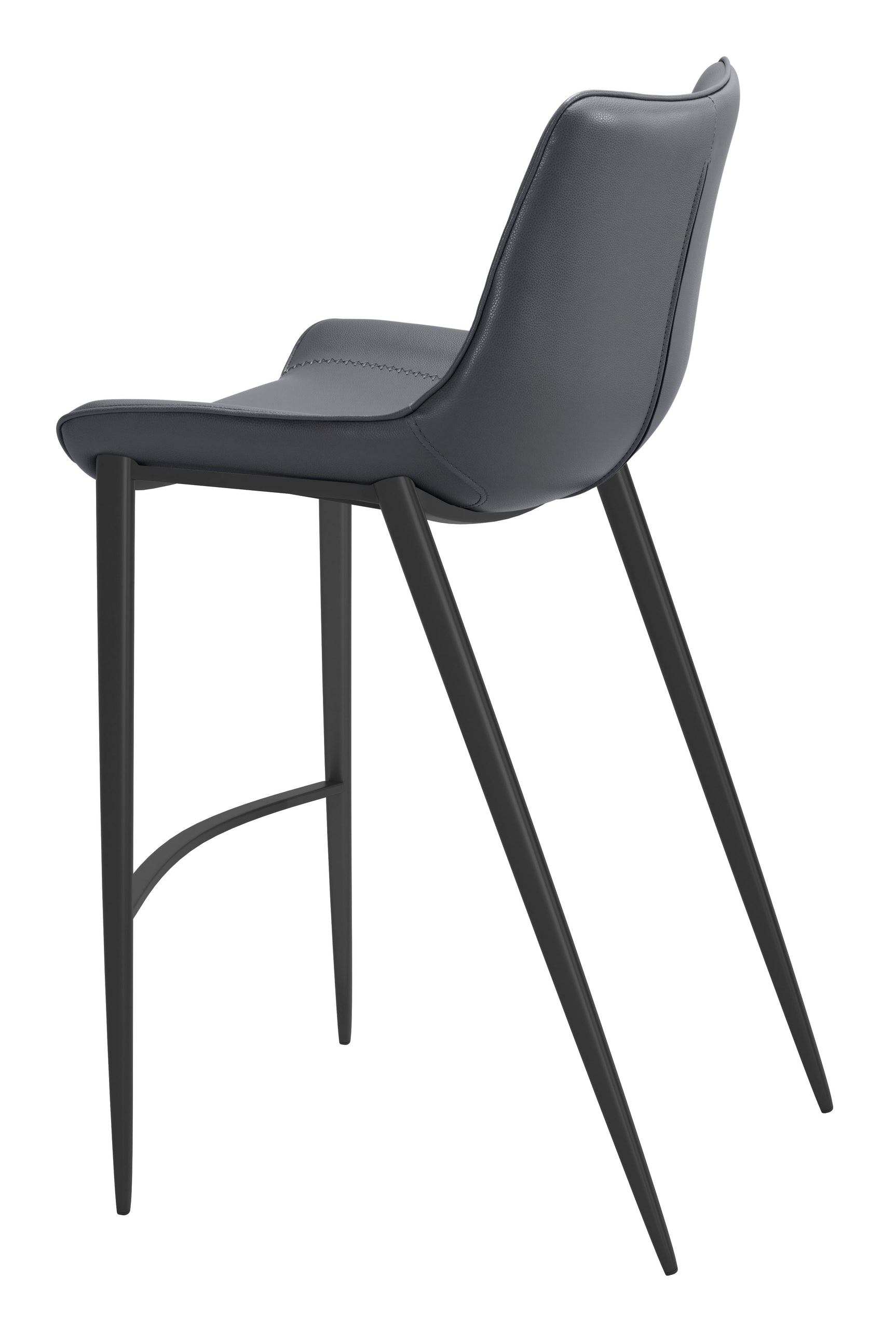 Magnus Dark Gray & Black Barstool (Set of 2)
