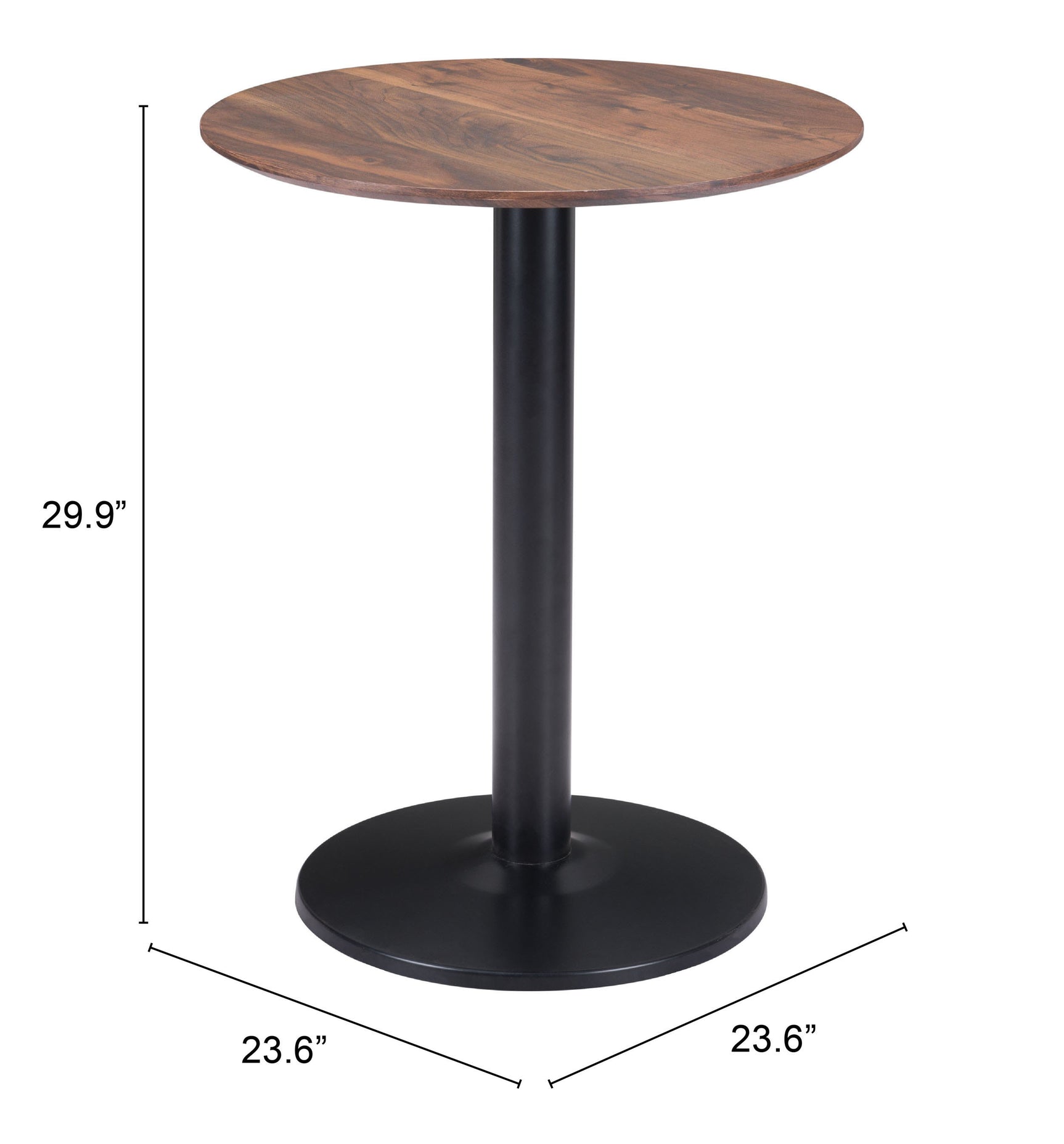 Alto Brown & Black Bistro Table