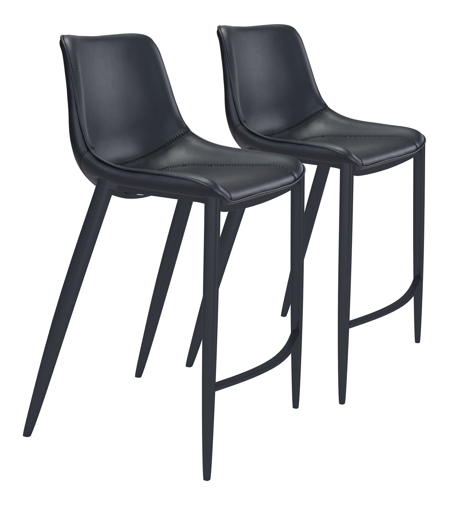 Magnus Black Barstool (Set of 2)
