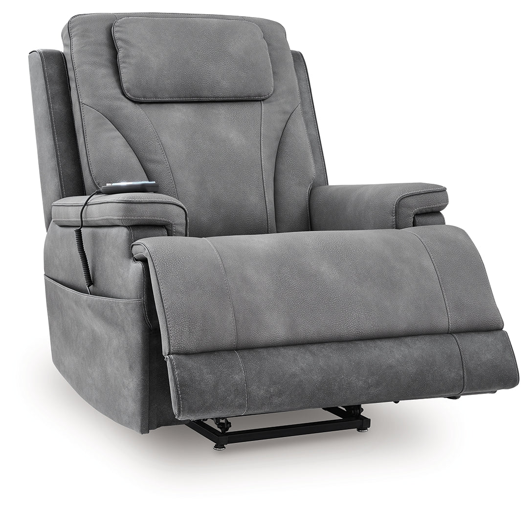 4Z-Peaceful Pause Slate Power Lift Recliner (Online Special Price) - Ornate Home