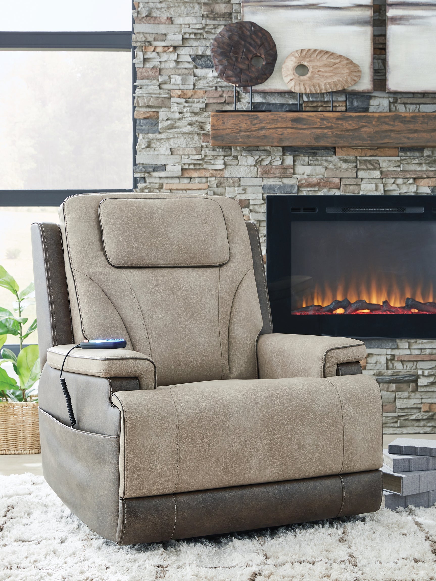 4Z-Serenity Zone Sand Power Lift Recliner - Ornate Home