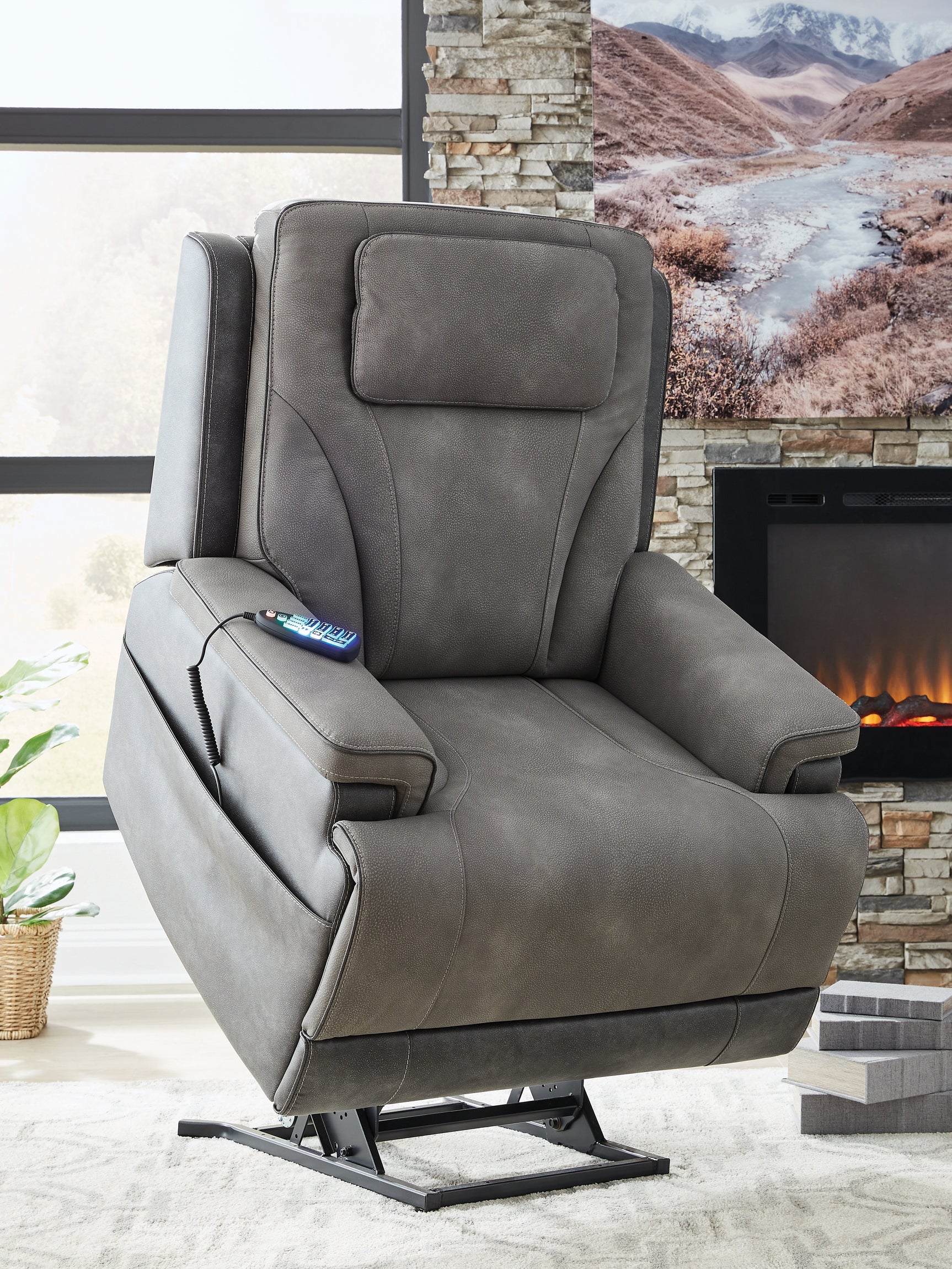 4Z-Serenity Zone Slate Power Lift Recliner - Ornate Home