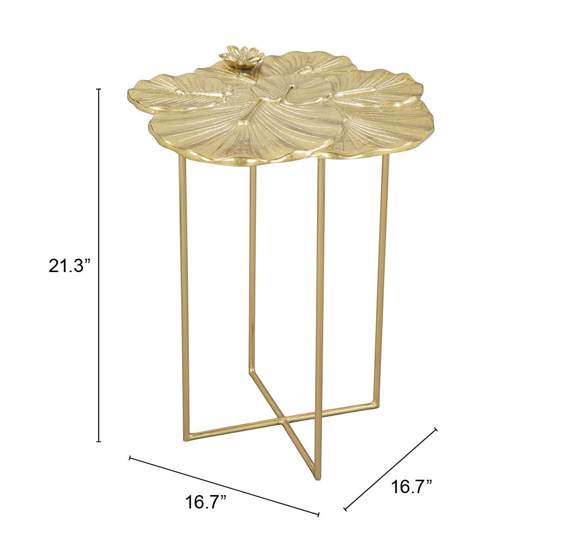 Lotus Gold Side Table