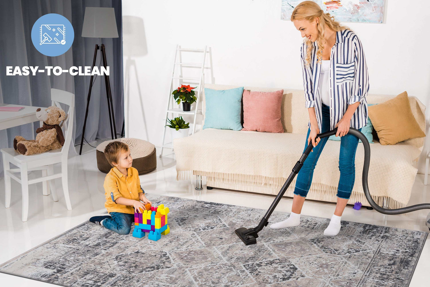 Payas Non-Shedding Indoor Area Rug 5' x 7' - Ornate Home