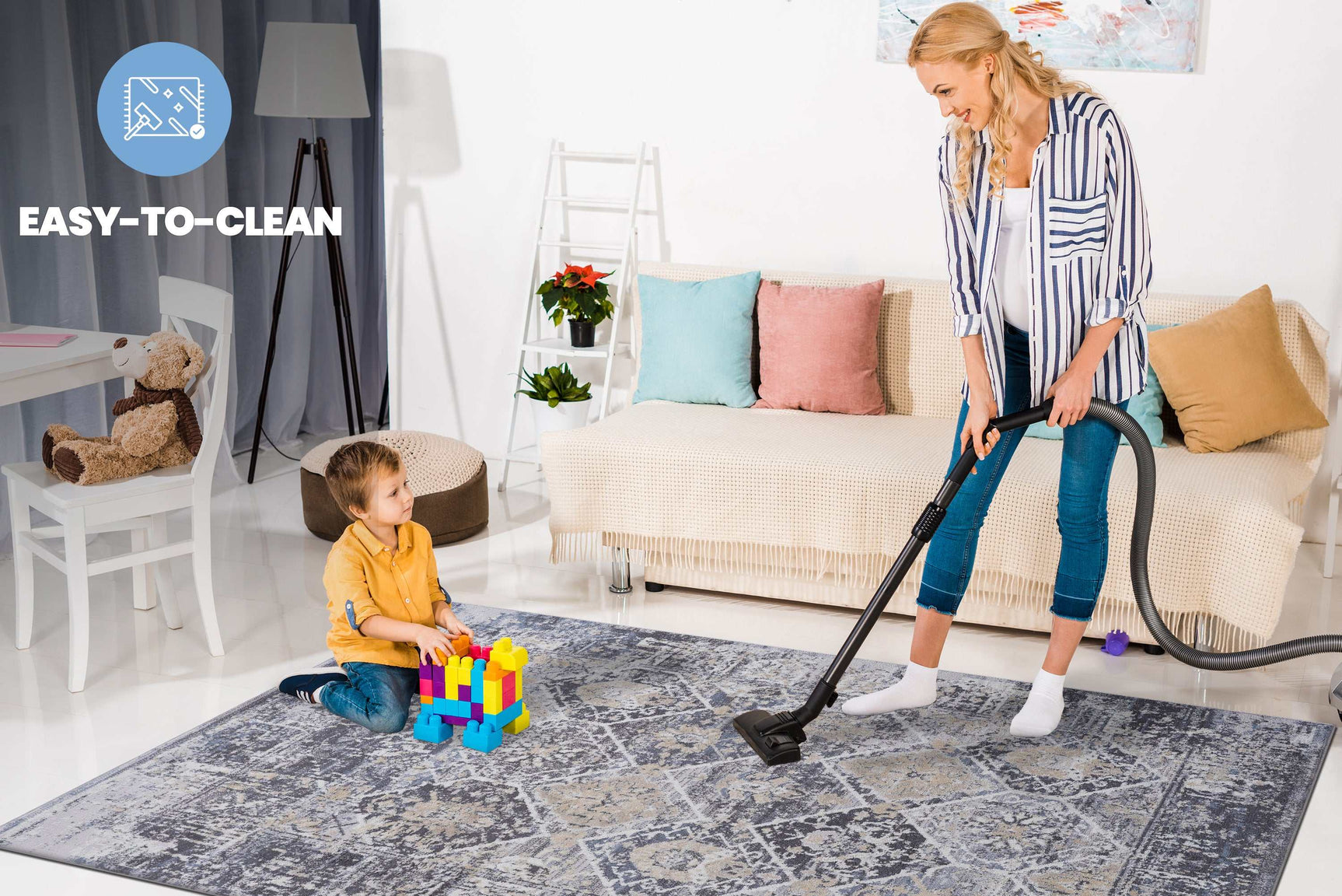 Payas Non-Shedding Indoor Area Rug 5' x 7' - Ornate Home