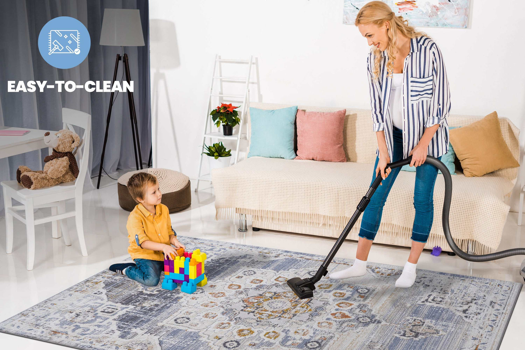 Payas Non-Shedding Indoor Area Rug 5' x 7' - Ornate Home