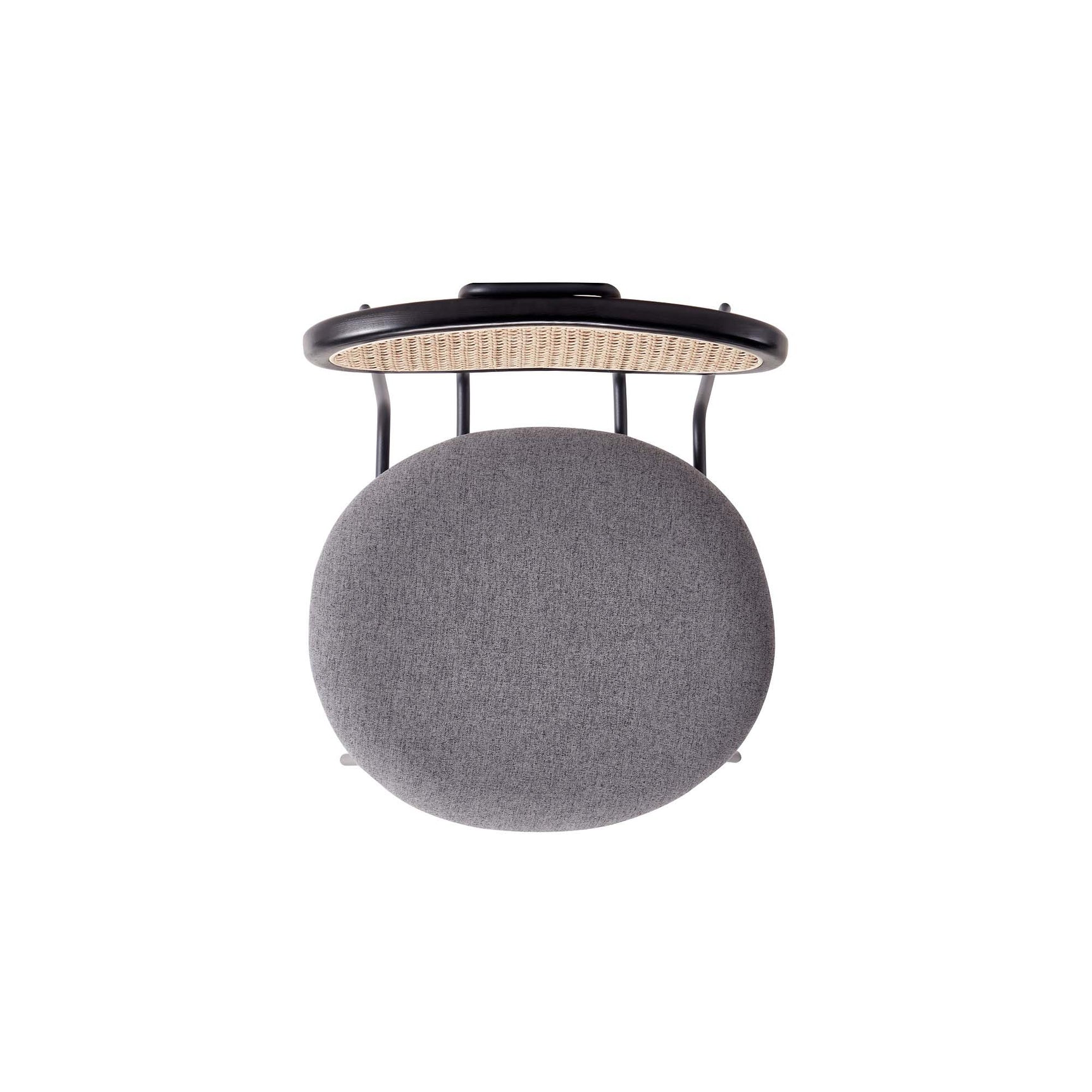 5-Piece Hathaway 47.24 Round Dining Set in Black with 4 Jardin Dining Chairs - Ornate Home