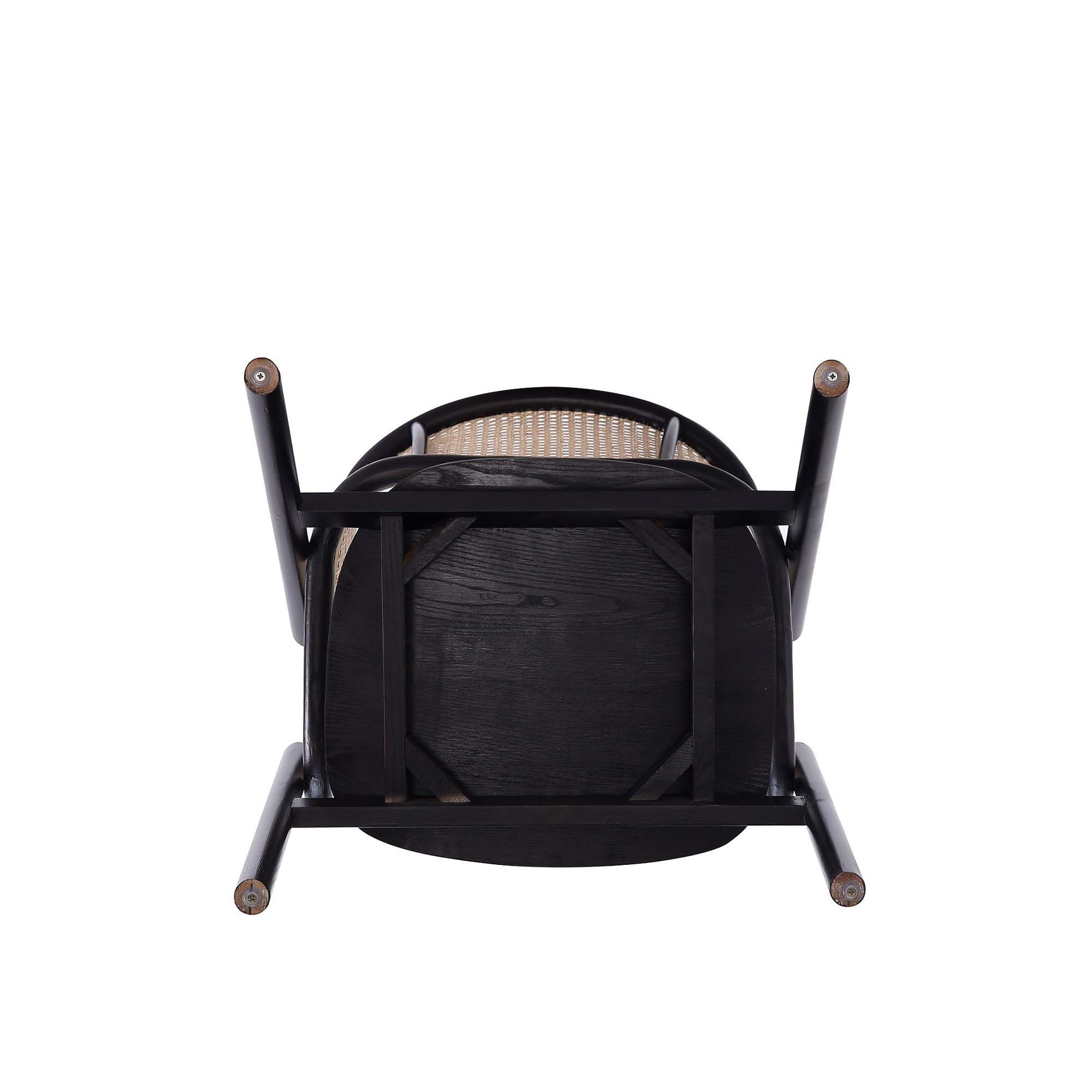 5-Piece Hathaway 47.24 Round Dining Set in Black with 4 Versailles Dining Chairs - Ornate Home