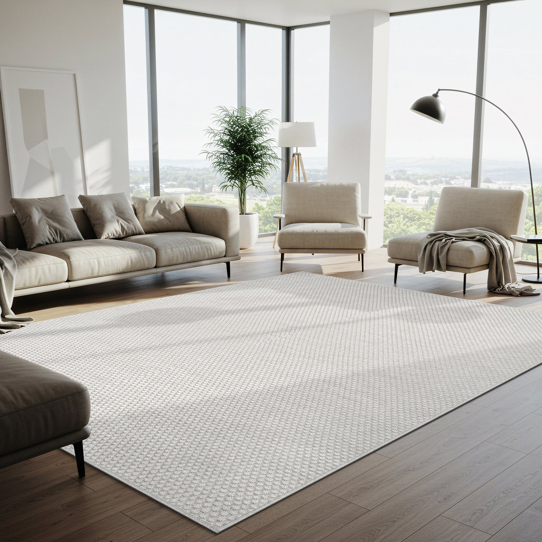 Jorena Bone Jute-Look Rug | Washable Area Rug