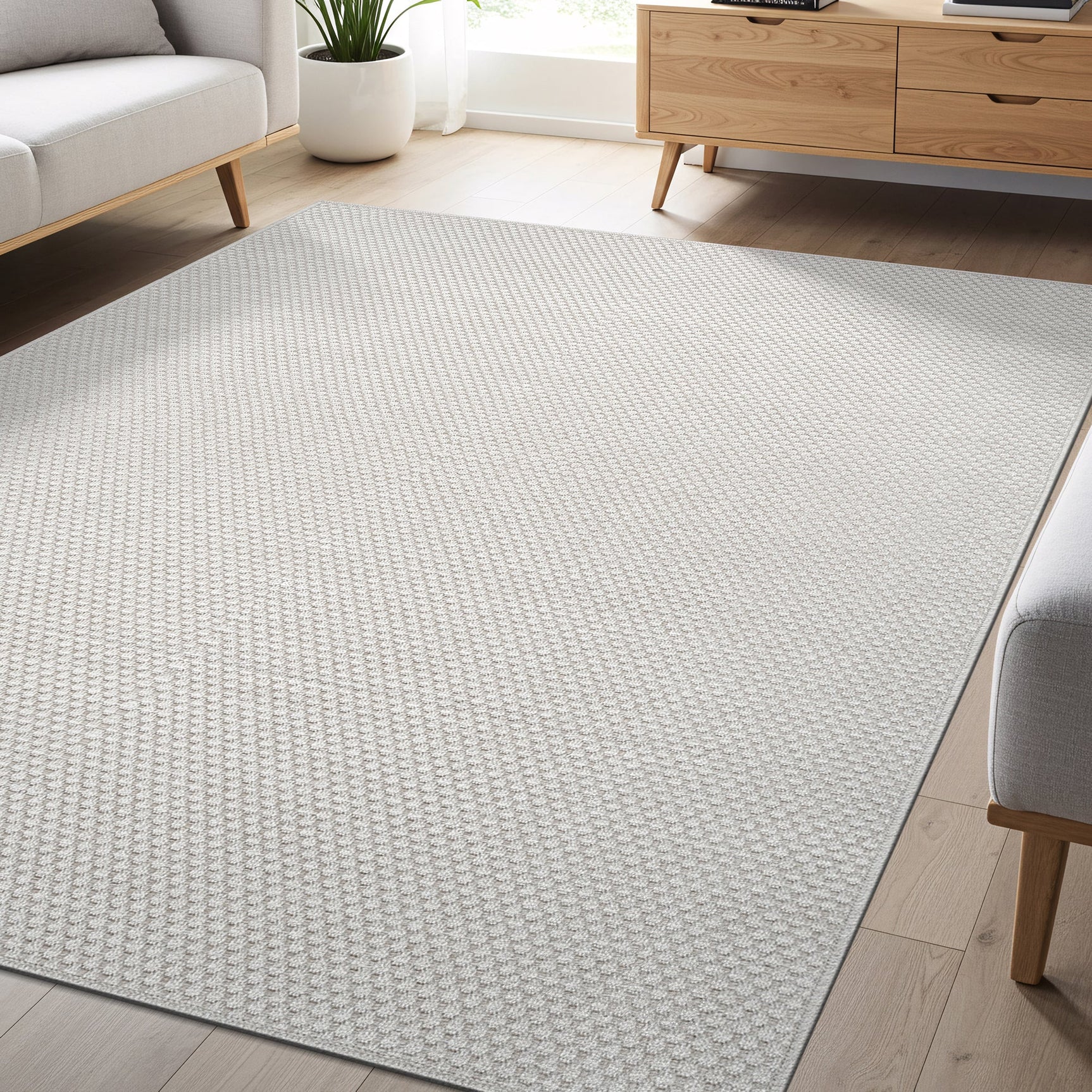 Jorena Bone Jute-Look Rug | Washable Area Rug