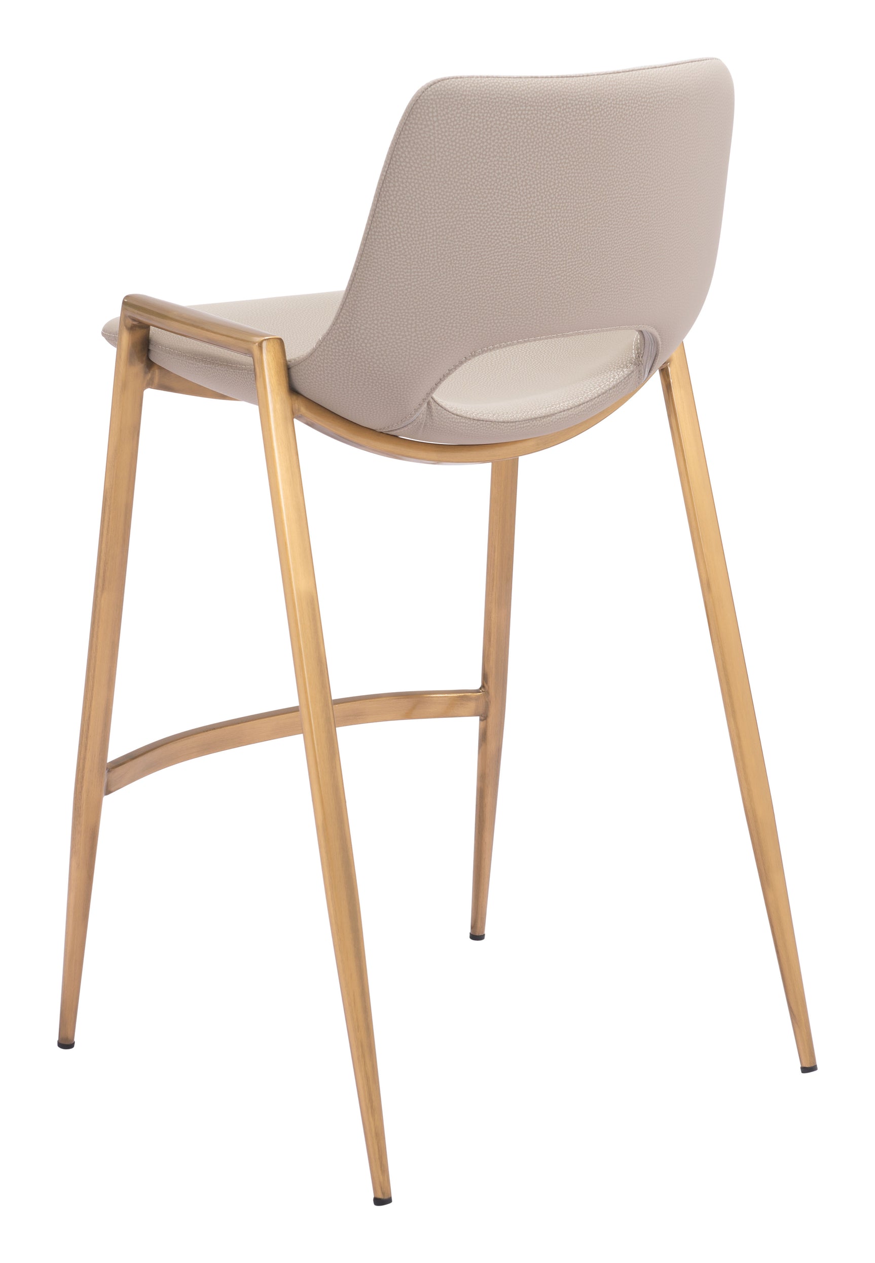 Desi Beige & Gold Counter Stool (Set of 2)