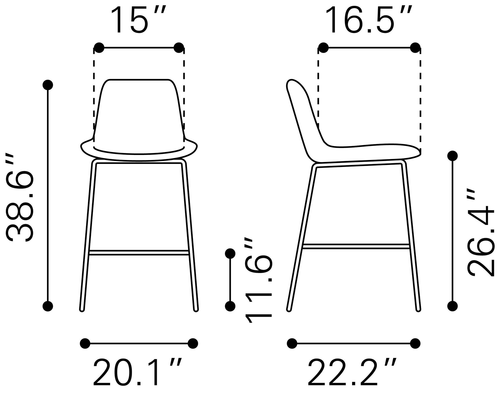 Byron White Counter Stool