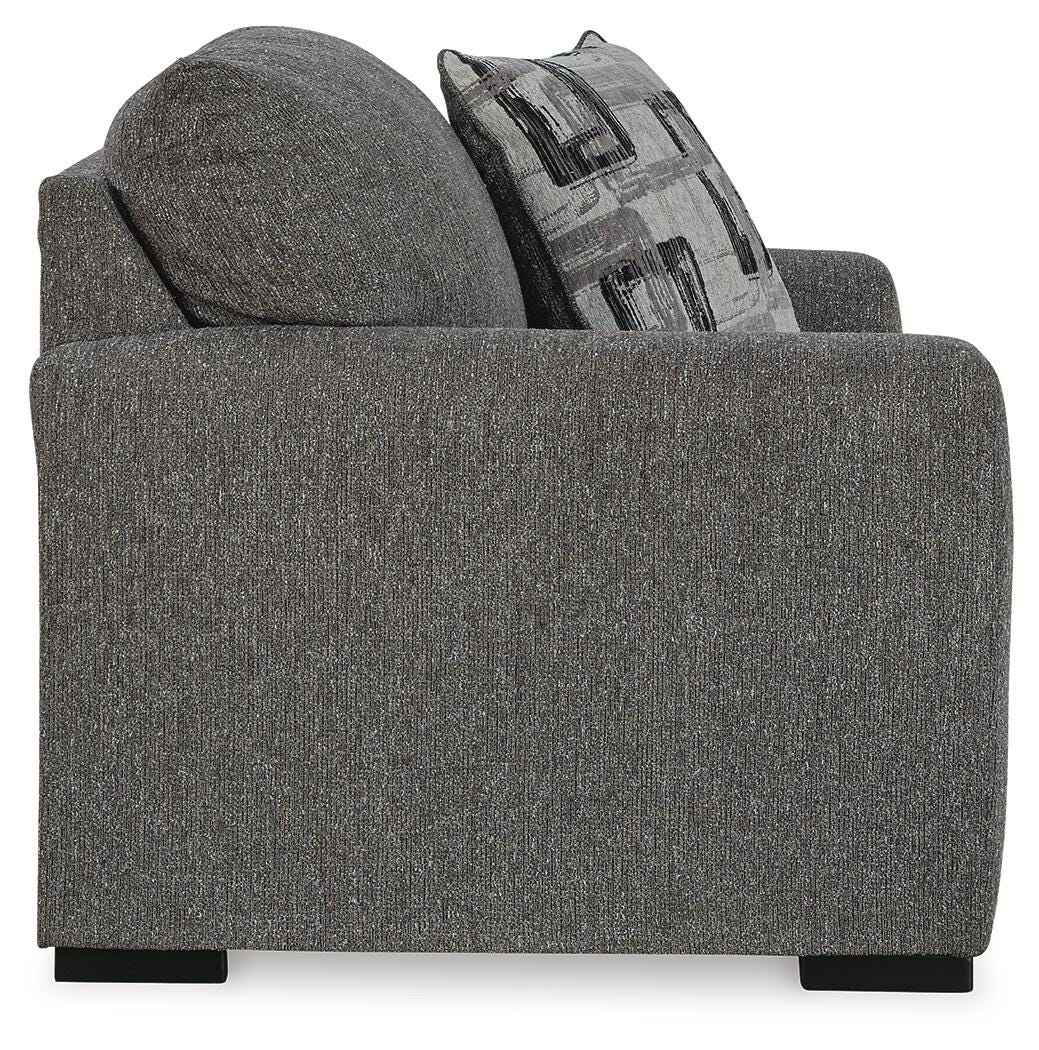 Gardiner Pewter Oversized Chair and Ottoman
