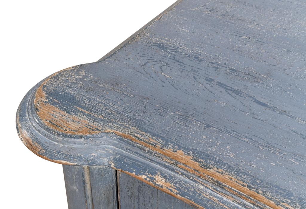 Columns Bowfront Blue Sideboard