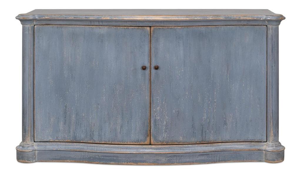 Columns Bowfront Blue Sideboard