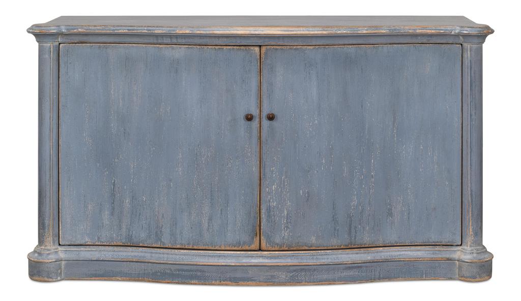 Columns Bowfront Blue Sideboard