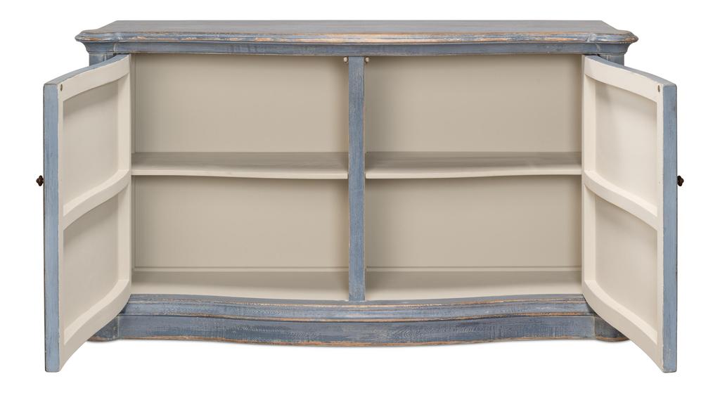 Columns Bowfront Blue Sideboard