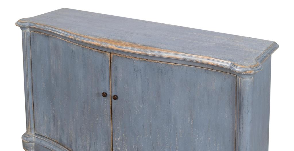 Columns Bowfront Blue Sideboard