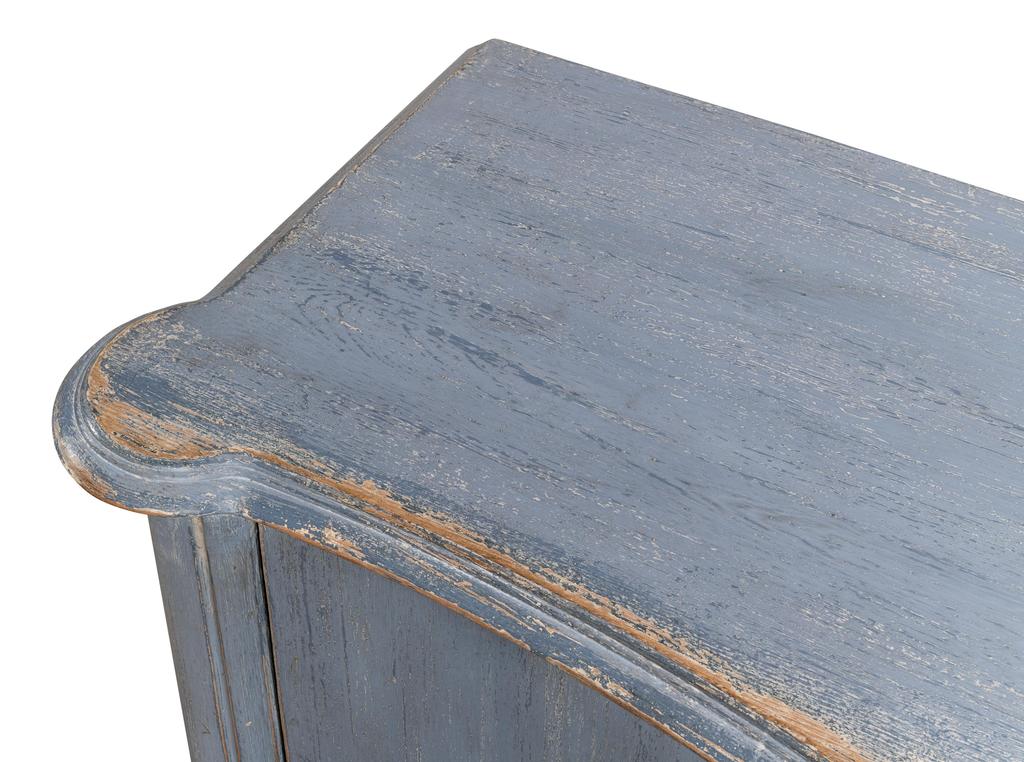 Columns Bowfront Blue Sideboard