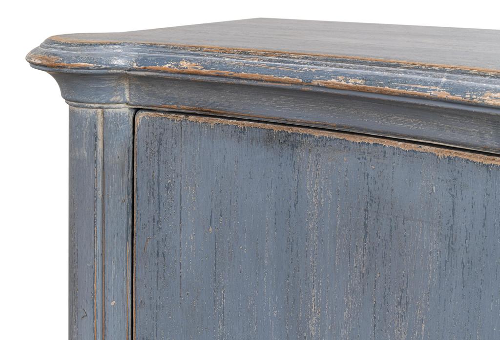 Columns Bowfront Blue Sideboard