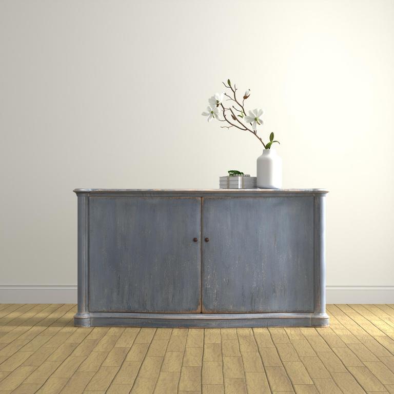 Columns Bowfront Blue Sideboard