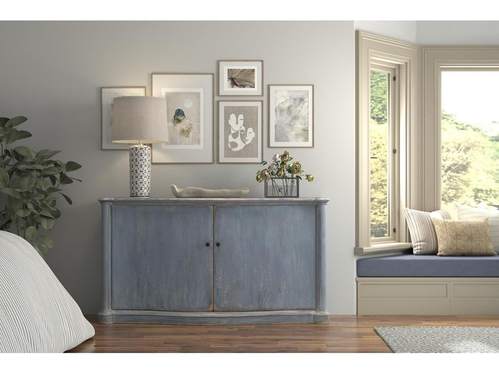 Columns Bowfront Blue Sideboard