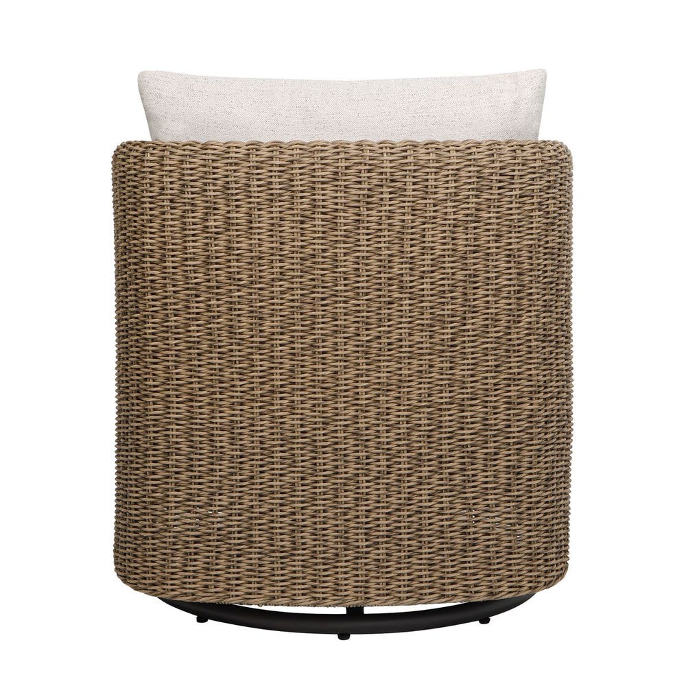 Cala Brown Outdoor Swivel Rocking Chair
