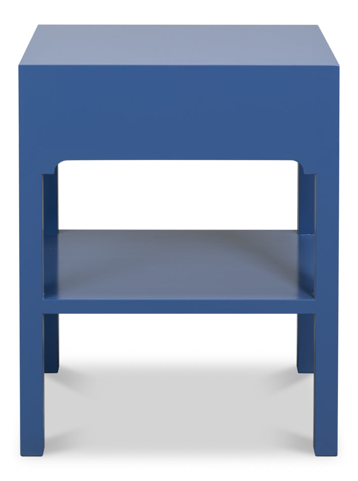 Windy Blue Single Drawer Side Table