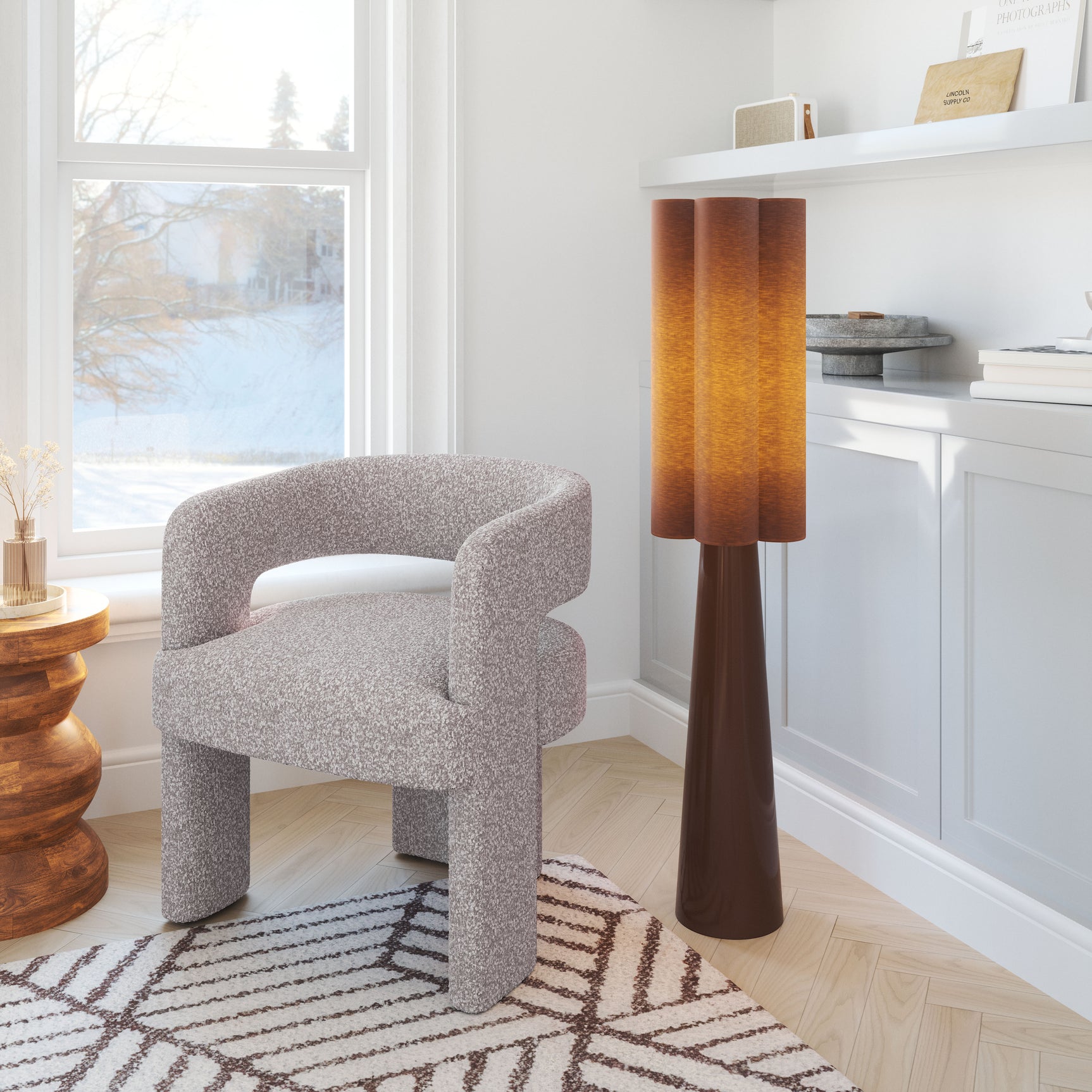 Violet Brown Floor Lamp
