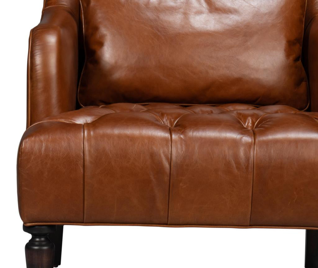 Benton Brown Distilled Leather Chair