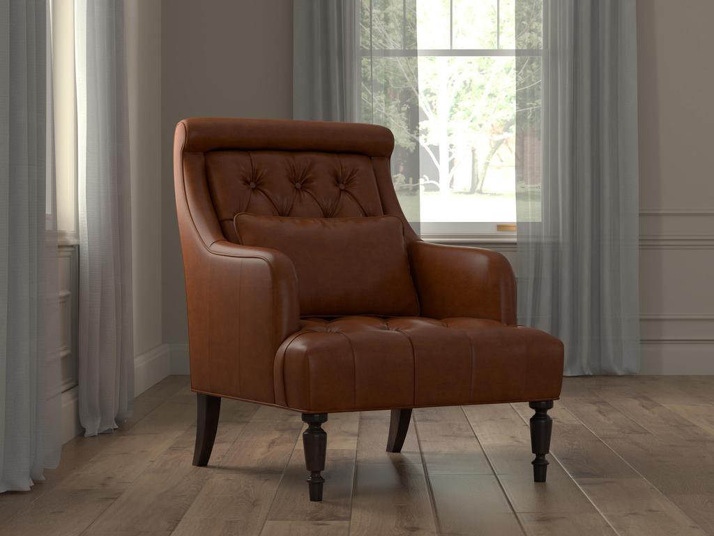 Benton Brown Distilled Leather Chair